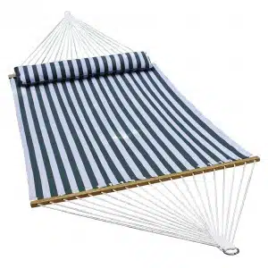 Textilene Hammock - Green/White Stripe